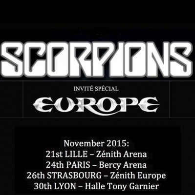 Scorpions et Europe en tournée française