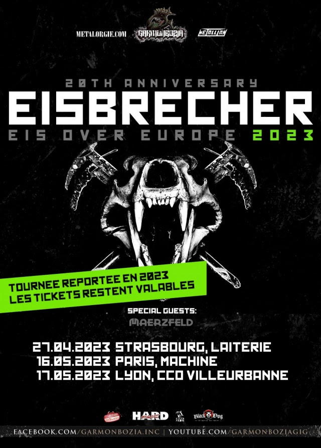Nouvelles dates de tournée d'Eisbrecher