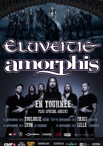 Eluveitie et Amorphis en tournée en France en novembre