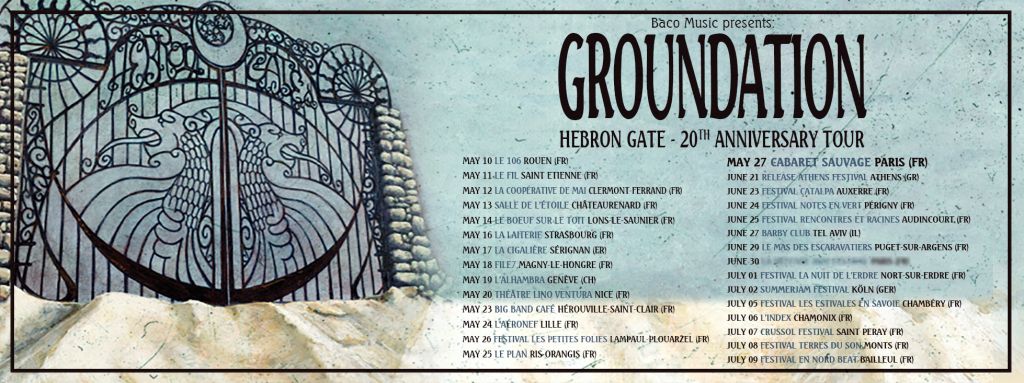 Les dates de tournée de Groundation