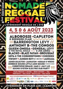Nomade Reggae Festival 2023, 4,5,6 août
