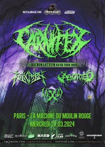 Carnifex : la tournée européenne passera par Paris !