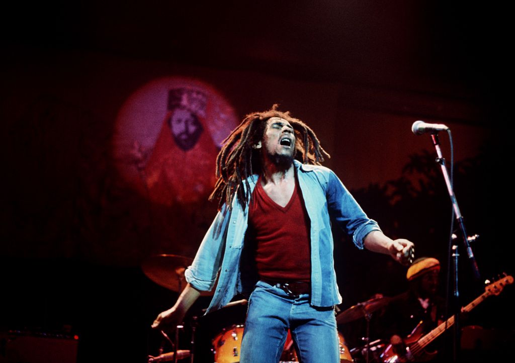 Bob Marley in concert at the London Rainbow 1977