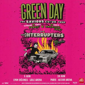 Green Day en concert à Lyon et Paris le 5 Juin et 18 Juin