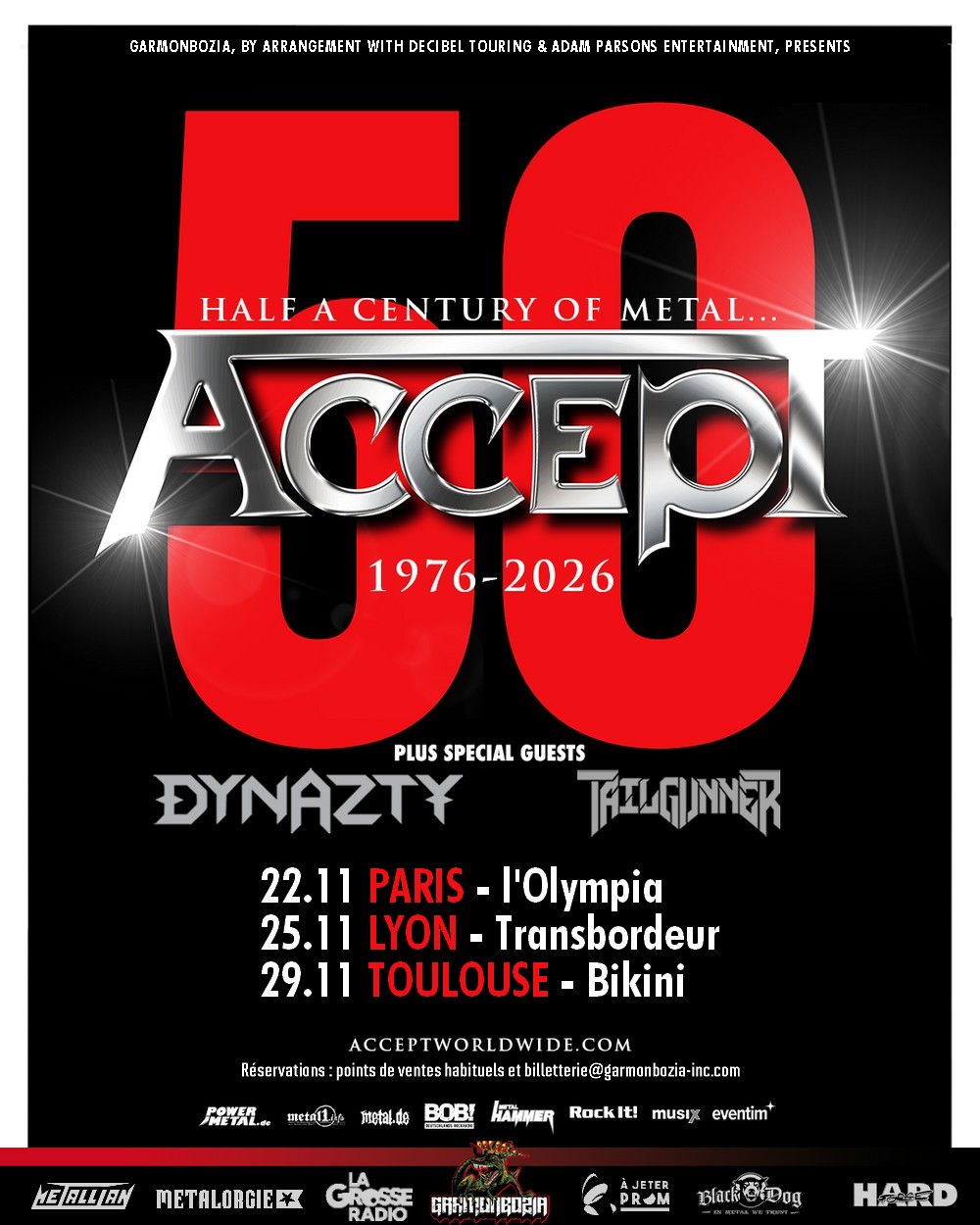 Accept : trois dates en France pour 50 ans de carrière !