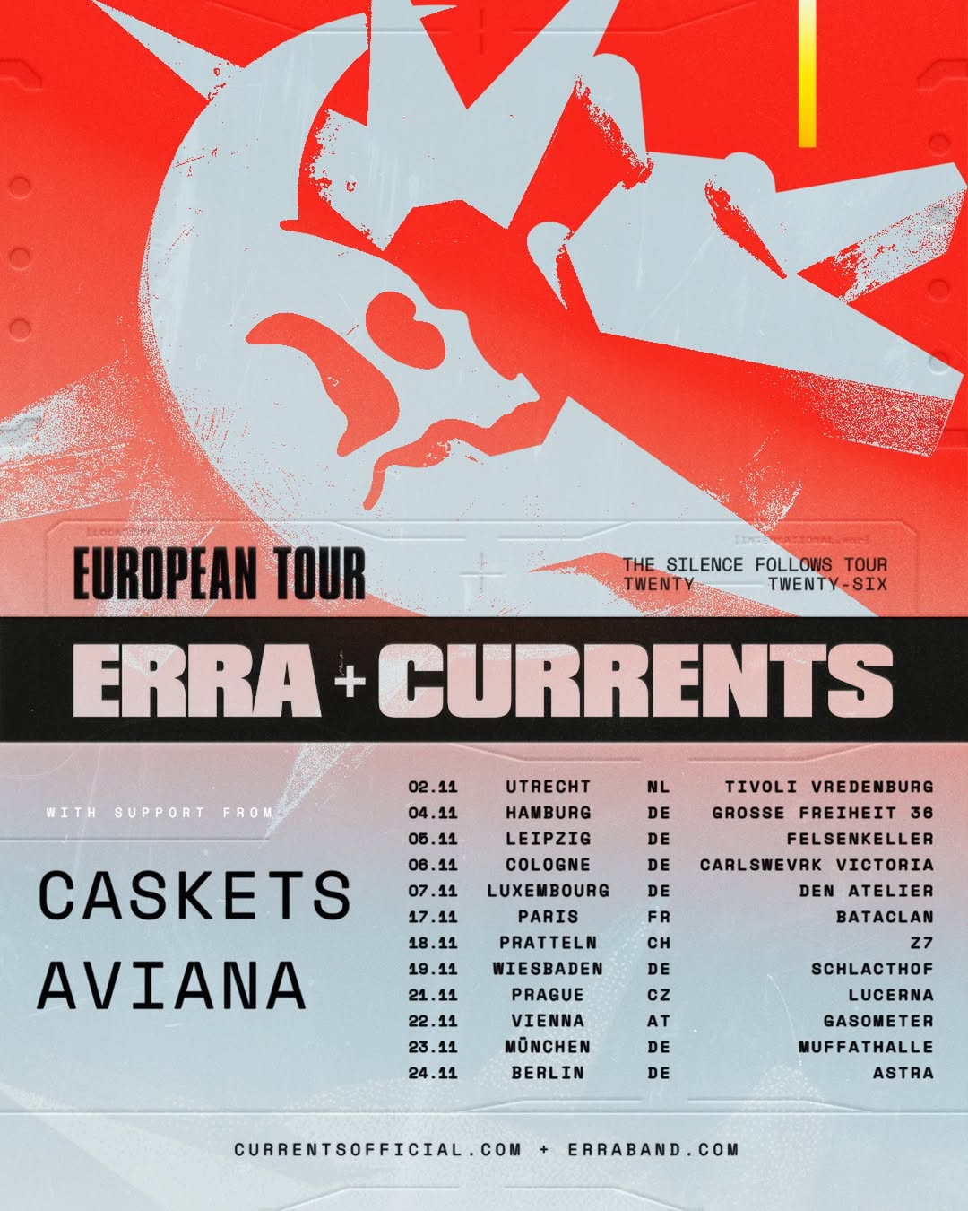 Currents et Erra en co-headline en novembre