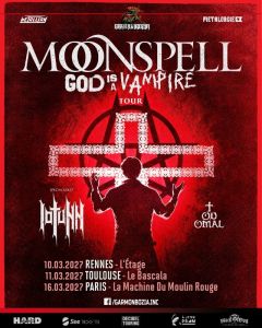 Moonspell annonce trois concerts en France pour mars 2027