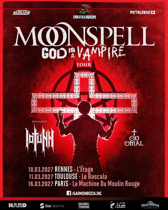 Moonspell annonce trois concerts en France pour mars 2027